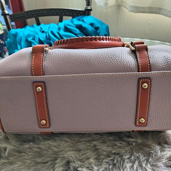 Dooney & Bourke Pebble Grain Satchel, Oyster - Picture 3 of 8